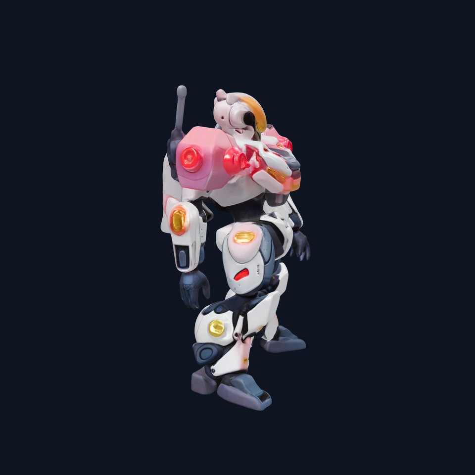 Luminous Combat Robot Tech Armor model pack